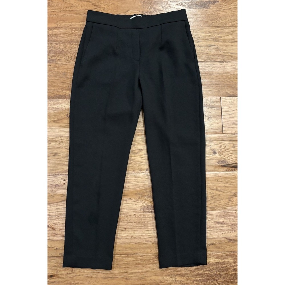 BABATON Aritzia Black Conan Crepe Cropped Pant Pull On Size 6 Elastic Waist